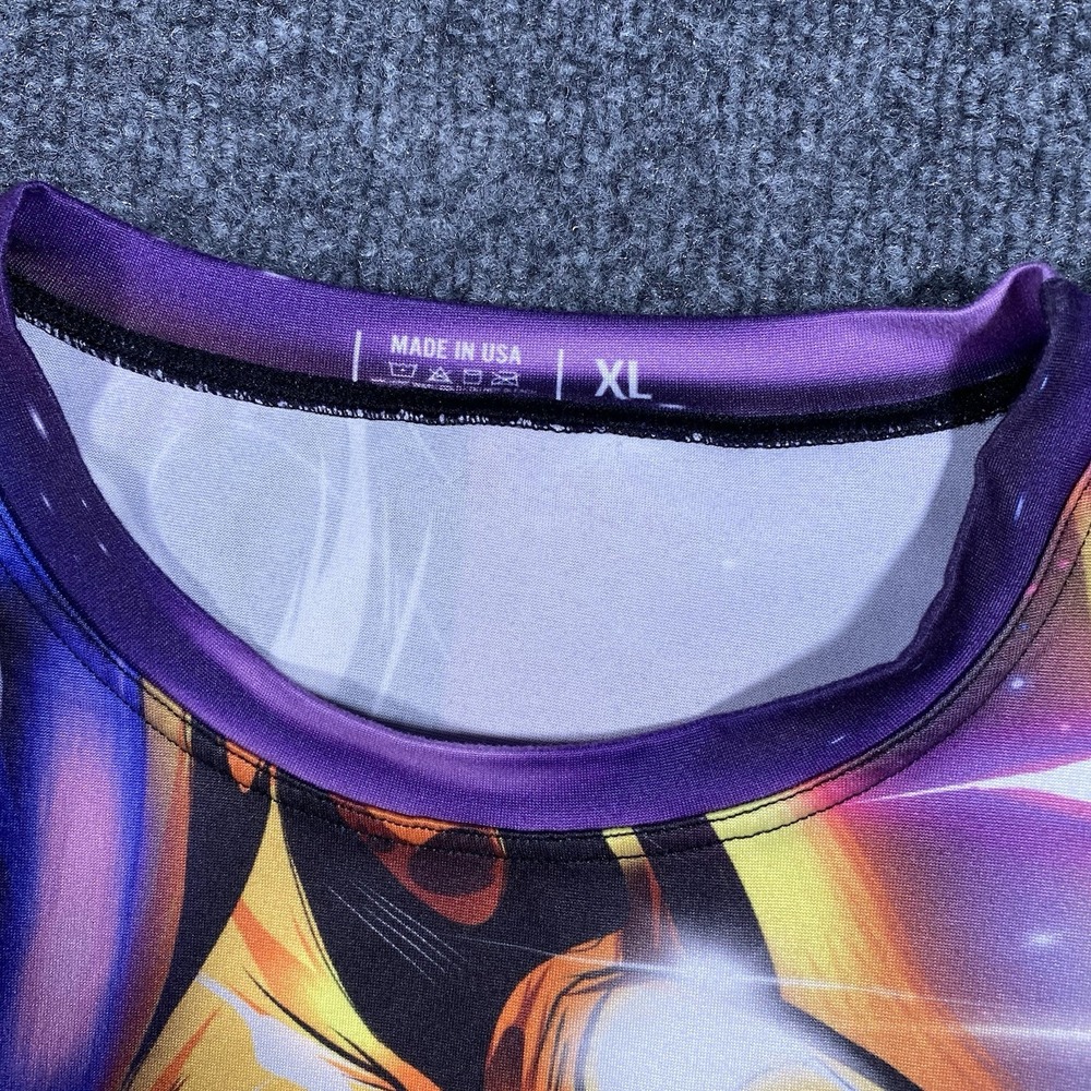 In Yo Face Art Dragonball Freeza All Over Print Stretch Shirt Men XL Made in USA - Picture 3 of 7